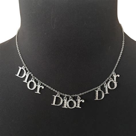 collier dior femme argent|Dior collier.